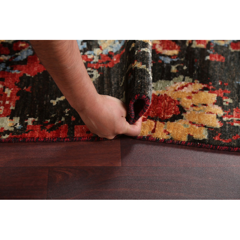 Taille unique de tapis noué à la main de 6 pi 7 po x 9 pi 8 po
