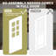Porte de grange coulissante en verre transparent avec apprêt blanc moderne 6-Lite avec trousse de quincaillerie d'installation (aucun assemblage requis)-110163118