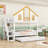 Enchanting Wooden Bunk Bed with Trundle, Storage Staircase and Windows-1511440692