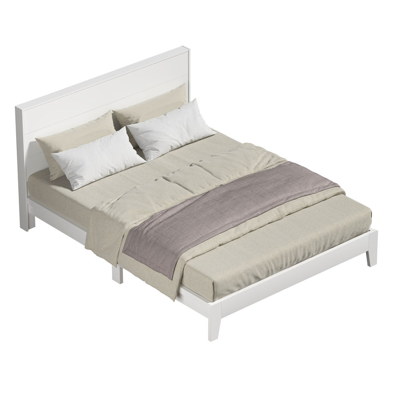 Allyannah 3 Piece Modern Coordinated Bedroom Set, Queen, White