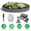 Ensemble de 20 bordures de jardin à effet pavés, bordures paysagères flexibles en PVC emboîtables, bordures de pelouse sans creuser de 4,88 m (16 pi) pour parterres de fleurs, allées, contours d'arbres et aménagements paysagers.
