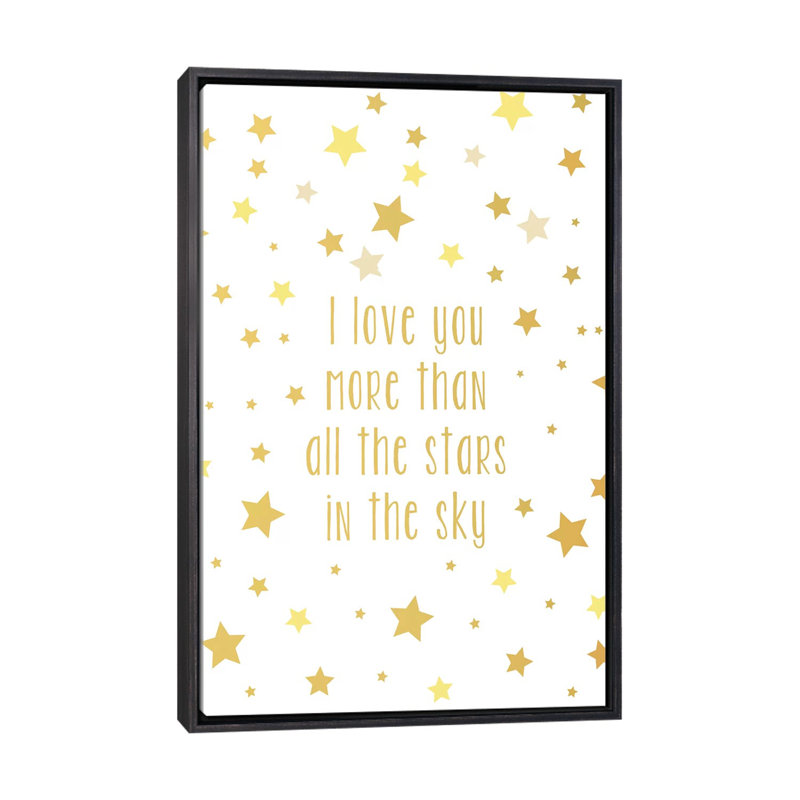 Love You More Art, H 48 po x l 32 po x P 1,5 po, Toile avec cadre noir patiné