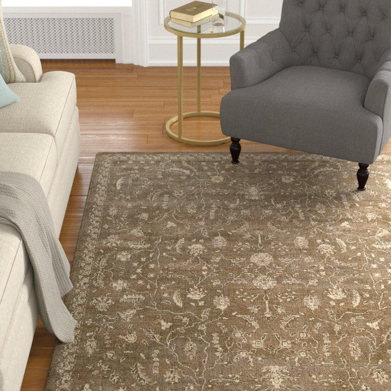 Eidelweiss Silk Oriental Rug, Rectangle 5'6" x 8'