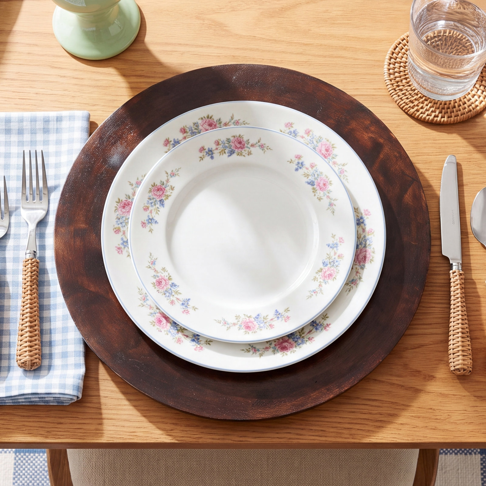 Zadia Wood Charger, Brown