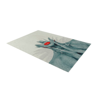 Tapis tissé de qualité supérieure, 5,2 x 7,5 pi, 100% polyester, antibactérien, antidérapant, hauteur des poils de 0,3 po | Lavable à la machine, impression numérique 3D | Parfait pour le salon, la chambre à coucher et le bureau