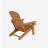 Lounge chair teak wood color, suitable for all seasons: Outdoor lounge chair, made of sturdy HIPS material, equipped with 304 stainless steel accessories.-996431877