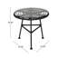 Table d'appoint grise et en verre trempé avec surface élégante au look élégant