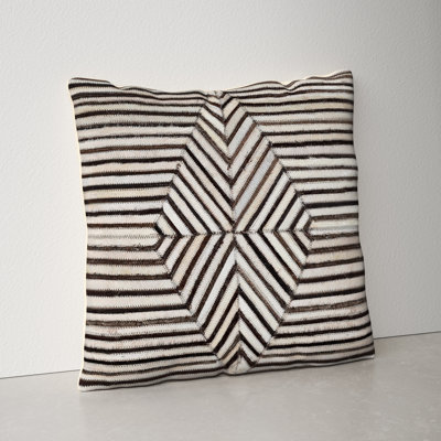 Coleridge Striped Cream/Black Square Throw Cushion