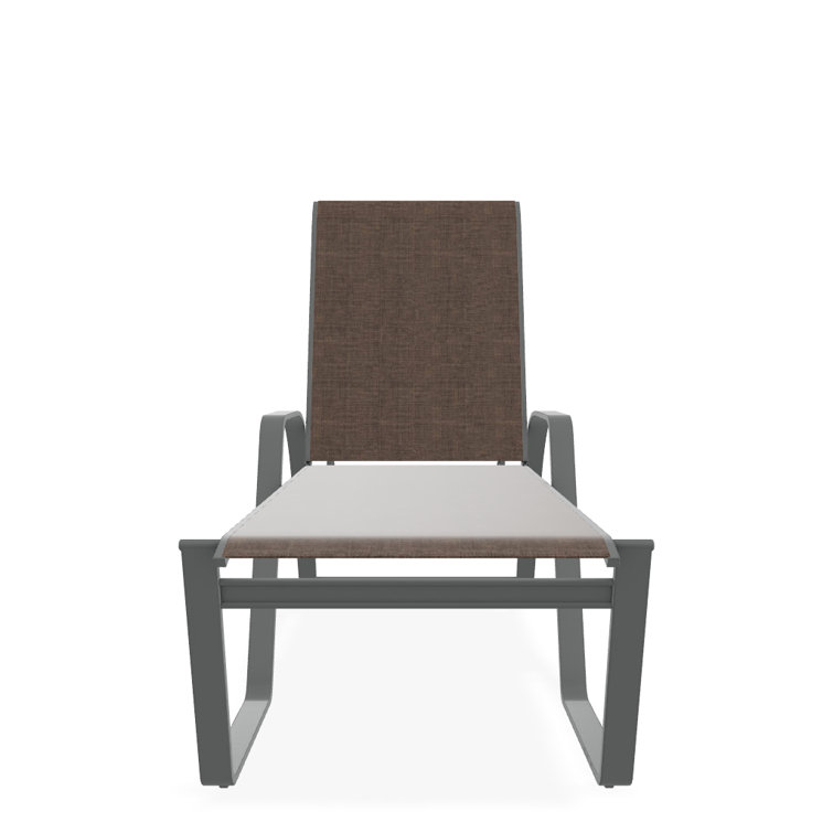Holna Outdoor Rust-Resistant Metal Chaise Lounge