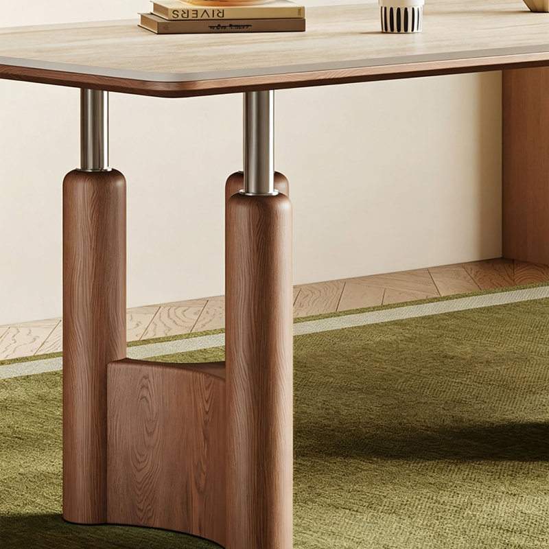 Table de salle à manger Mid-Century, 29.5" H x 70.9" W x 35.4" D, 5
