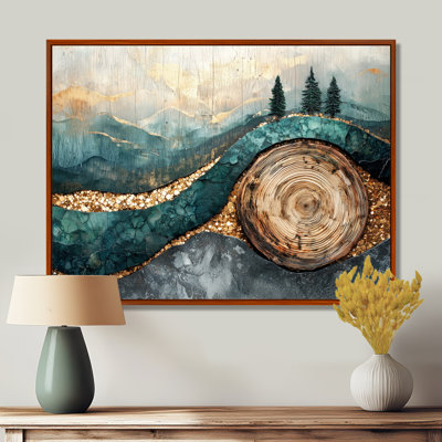 Émeraude et rivière de cristal dans la forêt II - forêt, art mural