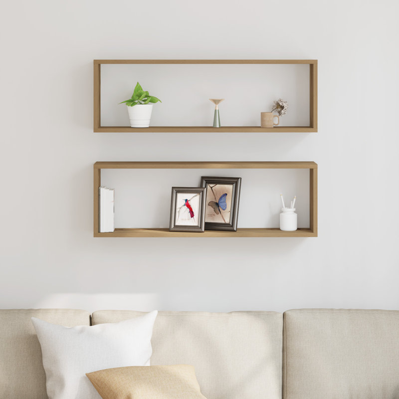 Floating Shelf, Natural, 26cm H x 80cm W x 15cm D