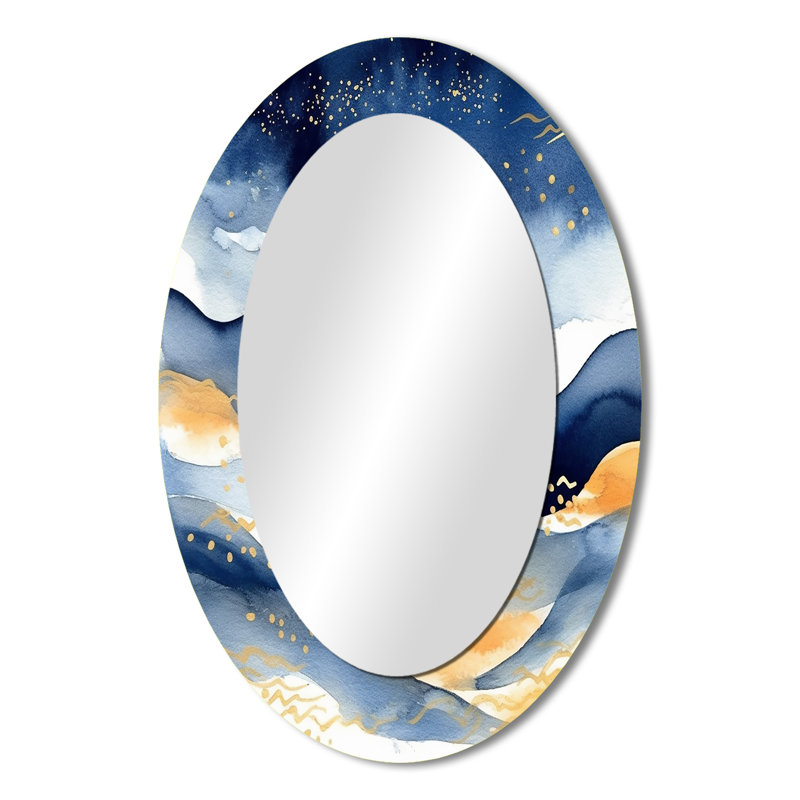 Linch - Miroir abstrait en métal, 36 po x 24 po