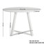 5 Tables de salle à manger bleues et modernes en bois avec 4 chaises à dossier rond