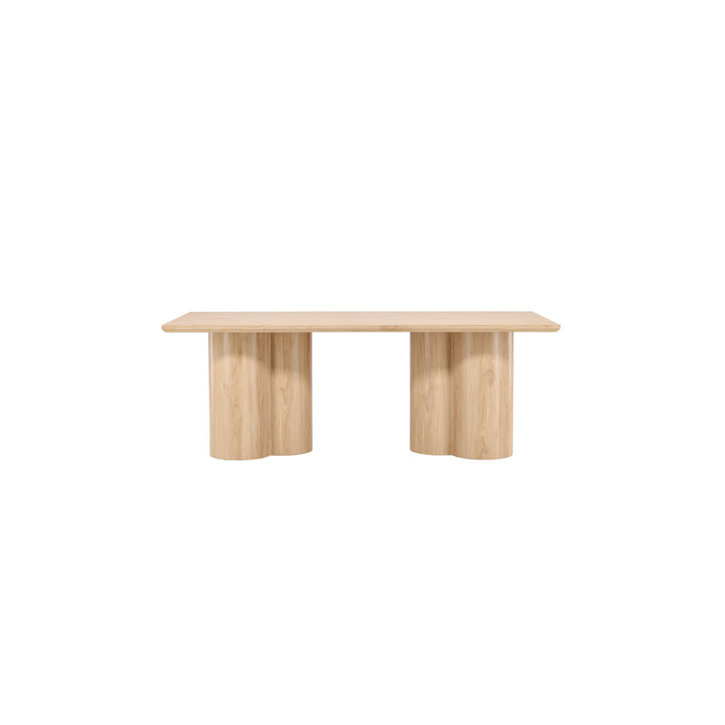 Daniellah 100 cm Poplar Rectangular Dining Table, Whitewash