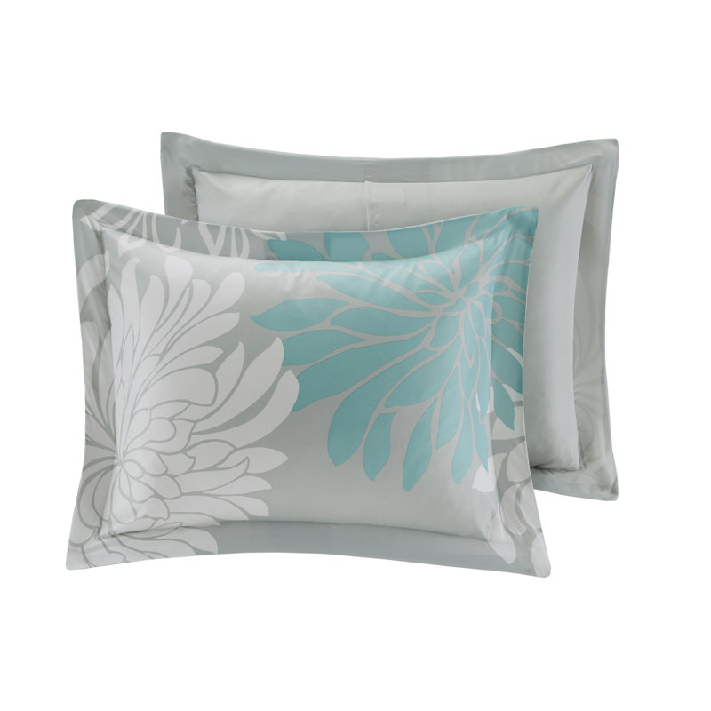 Twin Gray Microfiber 7-Piece Comforter and Sheet Set