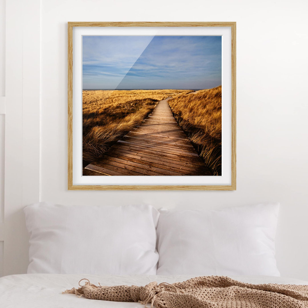 Gerahmtes Poster Dune Path on Sylt