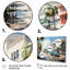 Beige Blue Miami Beach Miami, reproduction d'art sur toile-1660691787-1660691790