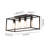 Maleika 4-Light Flush Mount Rectangular Ceiling Light-752902997