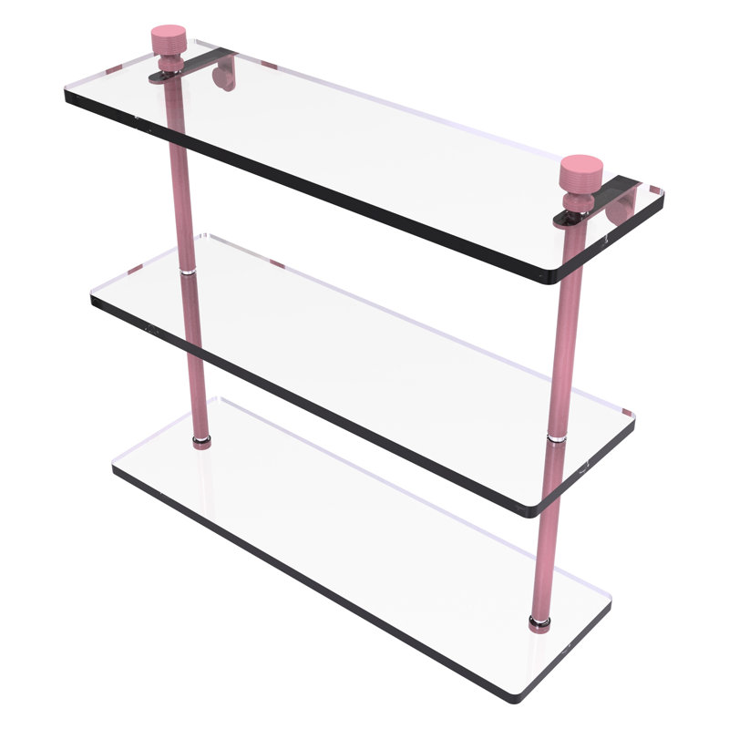 Tablette murale Ballenas, Rose, H 15 po x l 16 po x P 5 po