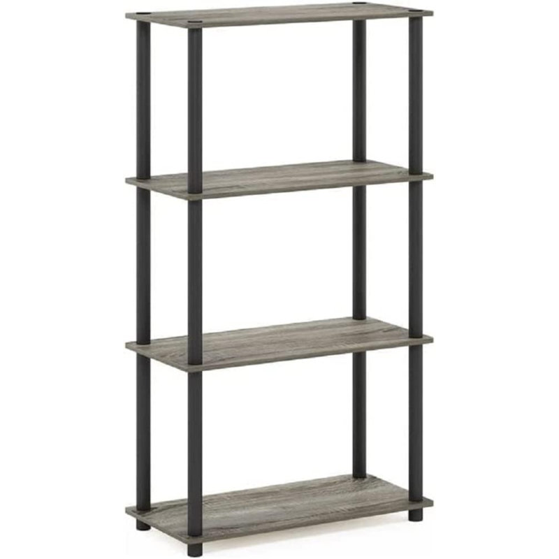 Wellinhall 23.6'' W Manufactured Wood Shelving Unit, Gray/Black