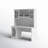 Palmerina 59.4" W Single Desk with Hutch