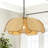 1 - Light Dimmable Petals Paper Rattan Bohemian Chandelier