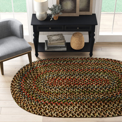 Tapis intérieur/extérieur brun tressé géométrique Deckerville