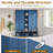 Farmhouse 4-in-1 Hall Tree with 6 Hooks, Storage Bench, and Shoe Cabinet for Entryway, Living Room-31717779