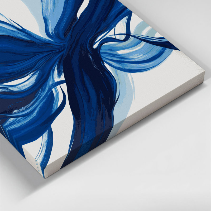 «Lyrical Abstraction 38», art mural sur toile bleue, H 8 po x l 10 po