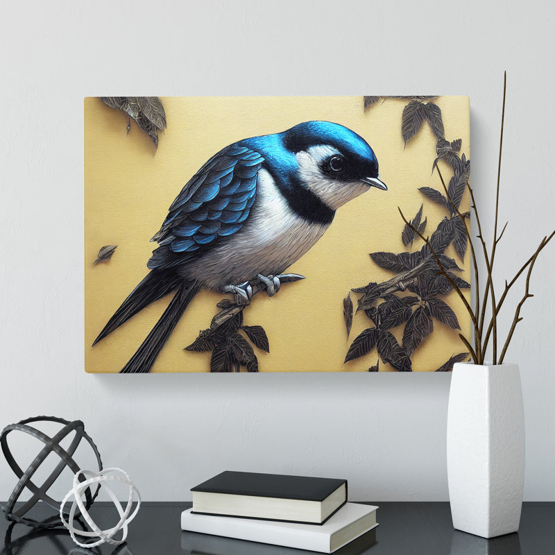 Gorgeous Swallow Bird - Wrapped Canvas, 35cm H x 50cm W x 3cm D