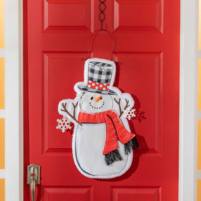 Décoration de porte Jazette Snowman