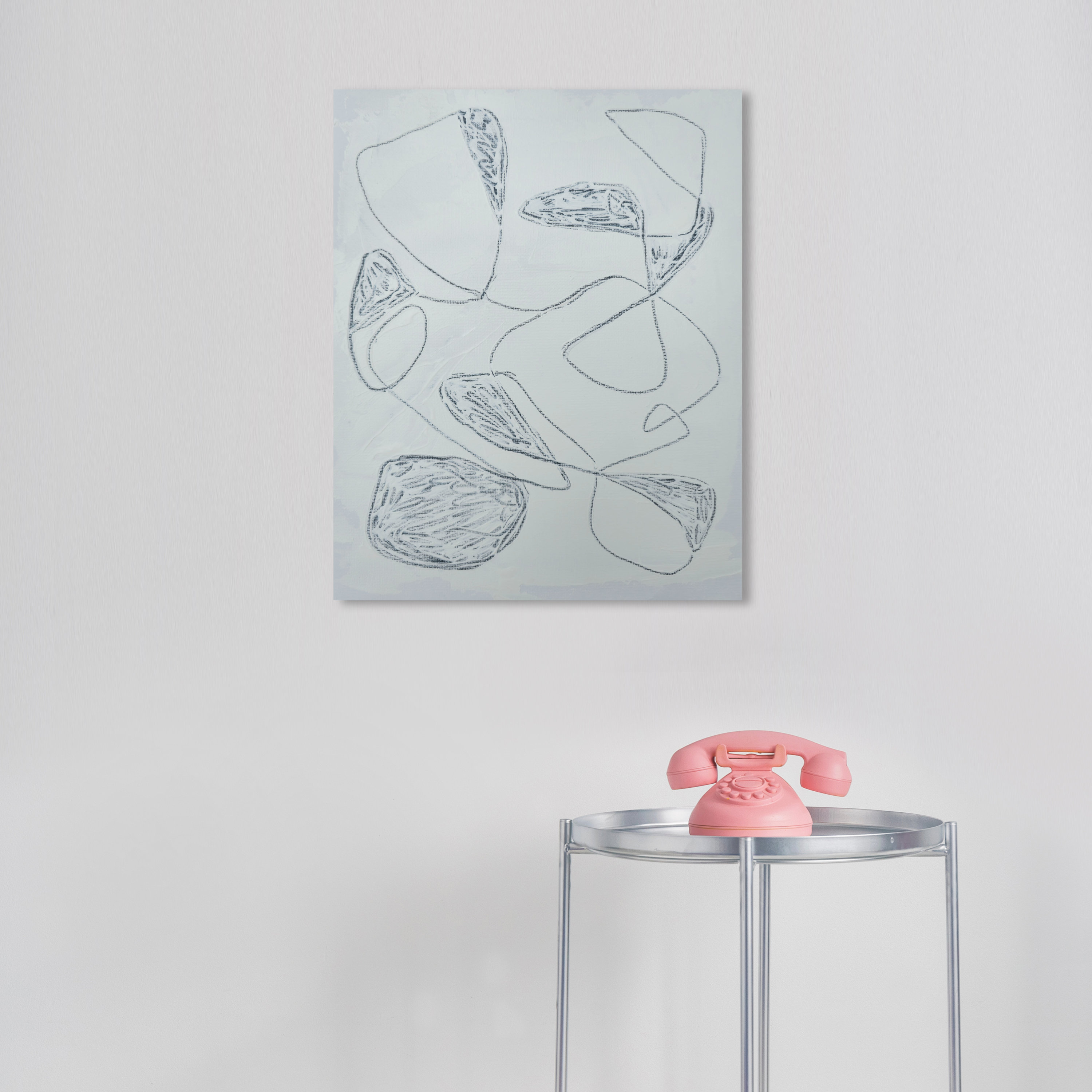 Ivy Bronx Abstract Loops Sketch I Modern & Contemporary Grey Canvas ...