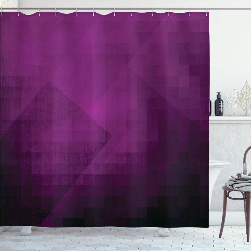 Ensemble de rideau de douche + crochets, H 75 po x l 69 po