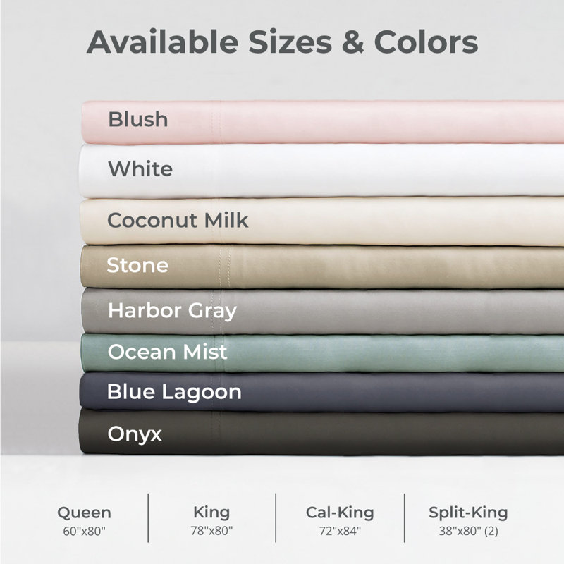Bamboo Sateen Sheet Set, Queen, Stone