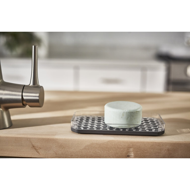 Zulay Kitchen Solid 2-in-1 Stainless Steel Sponge Holder Sink Caddy