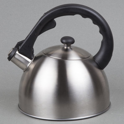 Creative Home 2.8 Qt. Stainless Steel Stovetop Whistling Tea Kettle with Aluminum Capsulated Bottom for Even Heat Distribution