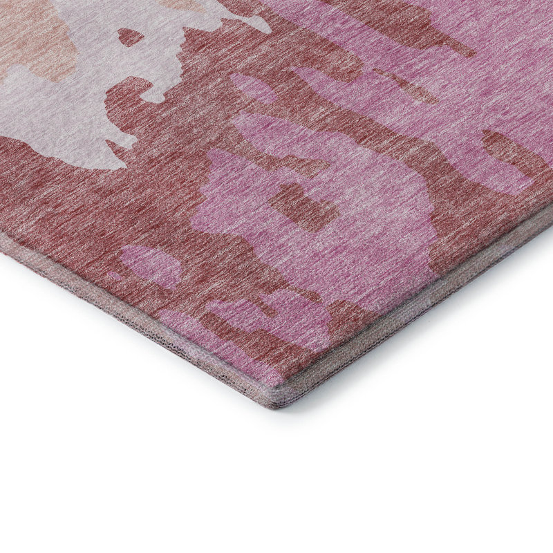 Premium Machine Washable Prisco Blush Rug, Rectangle 8' x 10'