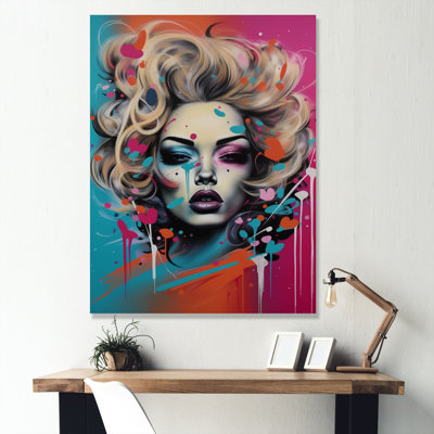 Personnage rétro Pop Art III sur toile