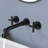 Double Cross Handles Wall Mounted Bathroom Faucet-113953263