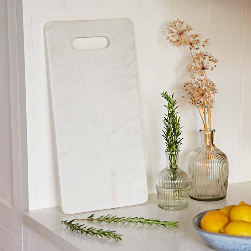 White Marble Rectangular Serving Board