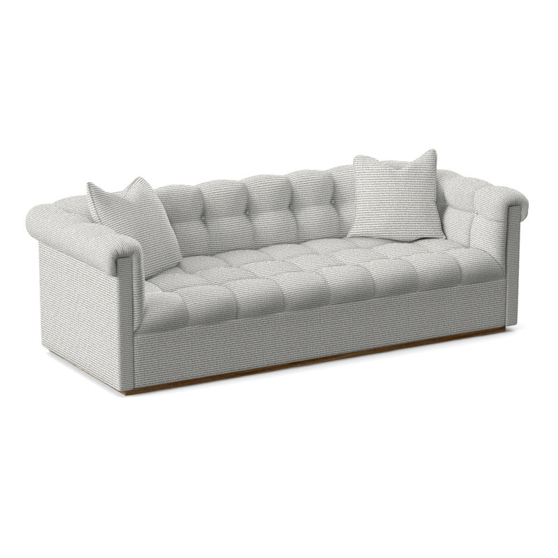 Thom Filicia Home Tufted Sofa, Callaloo Cotton, Havana