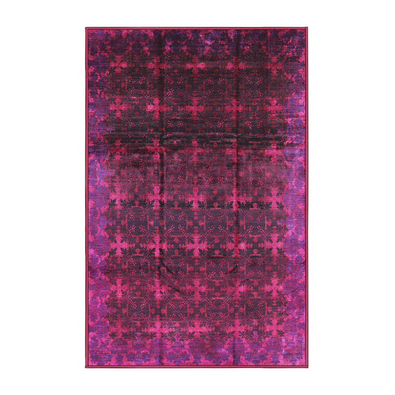 Tapis oriental noir / mauve, Rectangle 8 pi x 10 pi