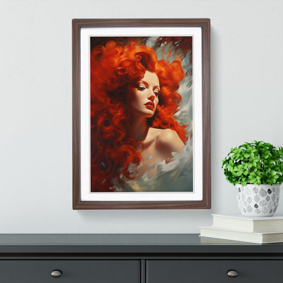 Red Headed Woman Classicism No.2 - Framed Print