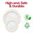 White with Gold Edge Rim Plastic Dinner Plates (10.25")
