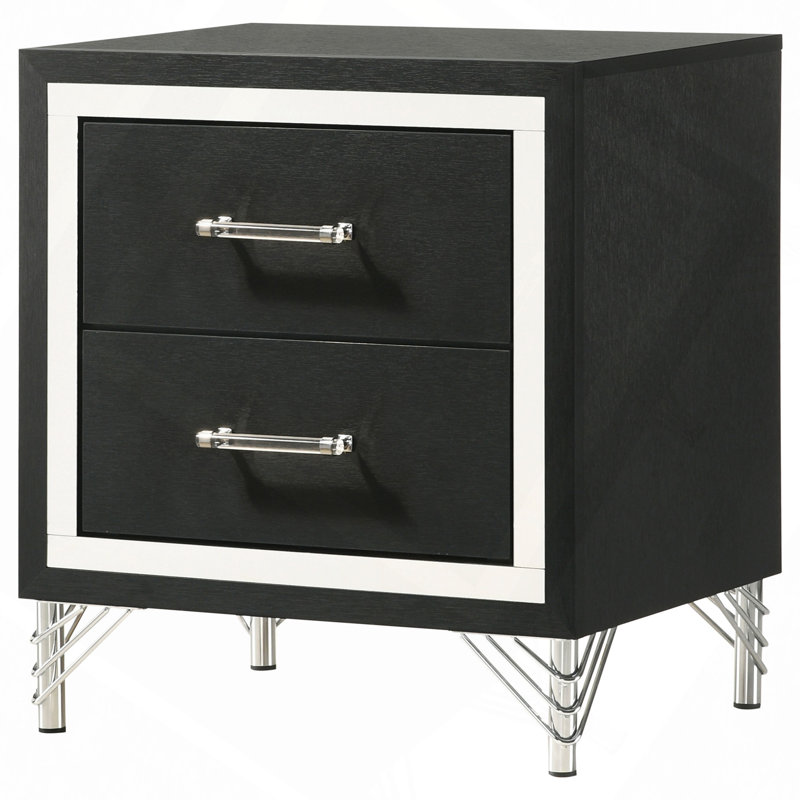 Malcolm 2-Drawer Nightstand Bedside Table