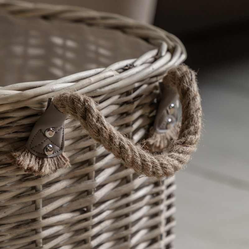 Bay Isle Home Wicker / Willow / Linen Decorative Basket