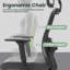 Chaise de bureau ergonomique, chaise de bureau à dossier haut en filet avec support lombaire réglable, appui-tête 3D, accoudoirs 4D, fonction d'inclinaison, chaises de travail pivotantes à roulettes, chaise d'ordinateur pour de longues heures de trava-849238473-849238479