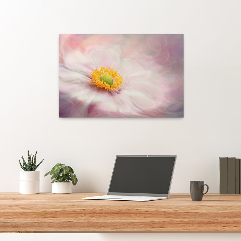 Rêves de fleurs, art mural contemporain abstrait, H 16 po x l 24 po