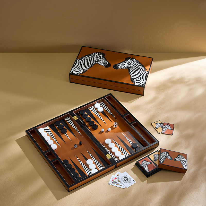 Ensemble de backgammon zèbre